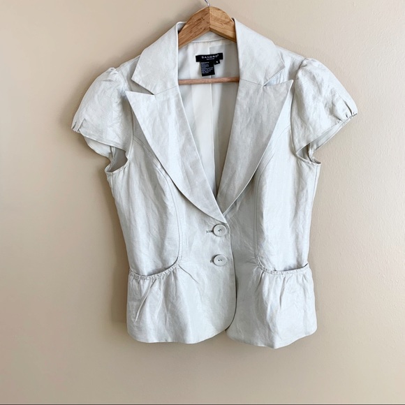 Sandro short sleeve jacket linen blend RELISTED